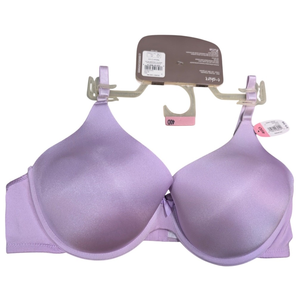 NWT Secret Treasures T-Shirt Bra Women 40D Lavender Underwire Padded Adjustable